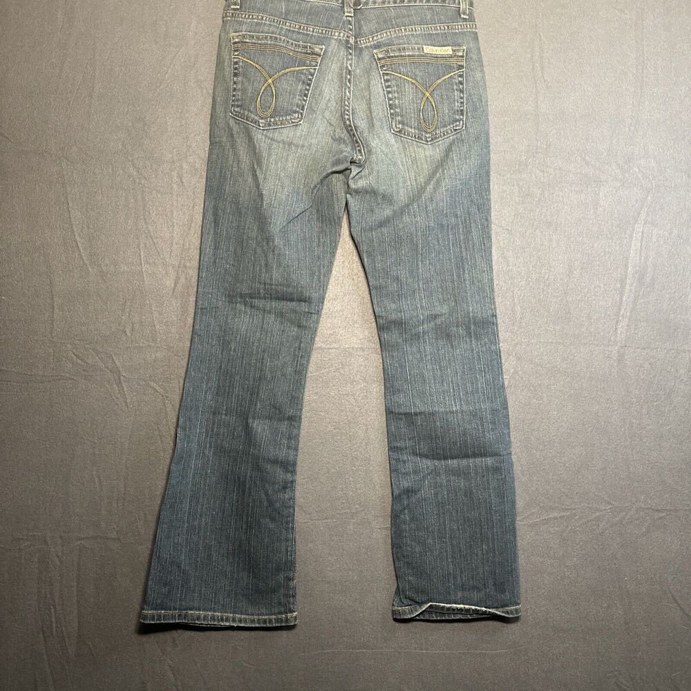 Calvin Klein Women's Charcoal Flare jeans size 4 inseam 31" 5 pocket EUC
